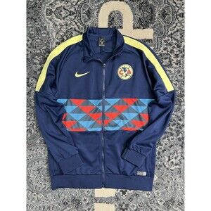 Nike America FC Soccer Football Team Anthem Jacket I96 Men's Size Large Navy Blu